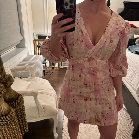 RARE Alexis Linea Cutout Dress in Rainwater Quartz Pink Mini Dress - Picture 5 of 6